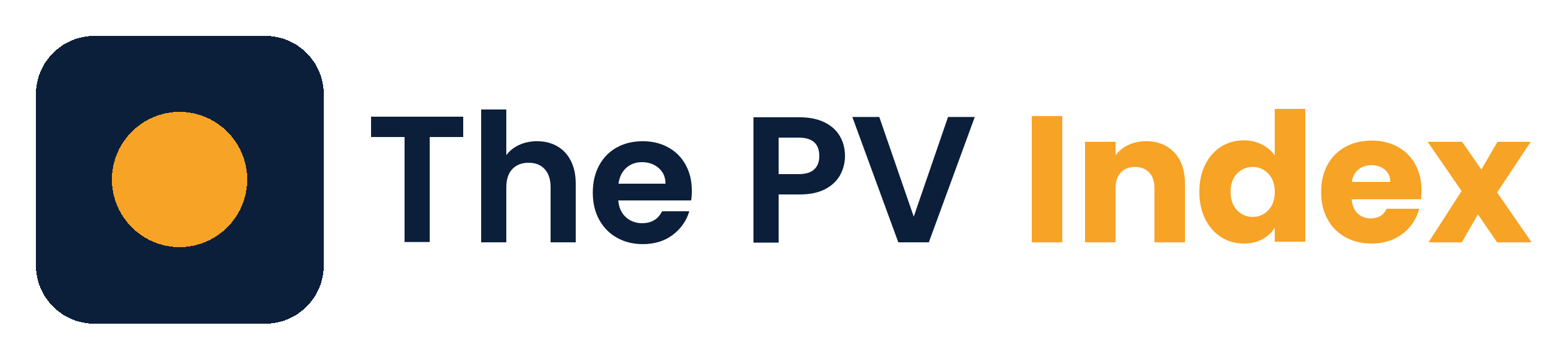 The PV Index logo, dark text